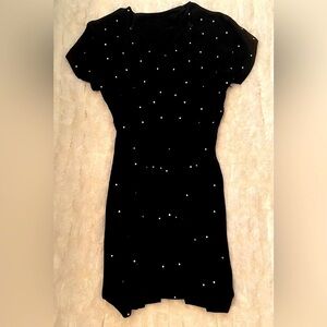 Sparkling vintage — 1940s!! — Reformation-style updated Rhinestone-studded dress